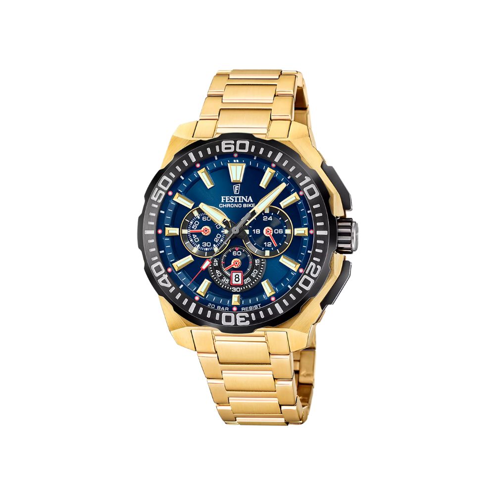 Orologio Festina Chrono Bike Azzurro Acciaio Quartz 45 mm
