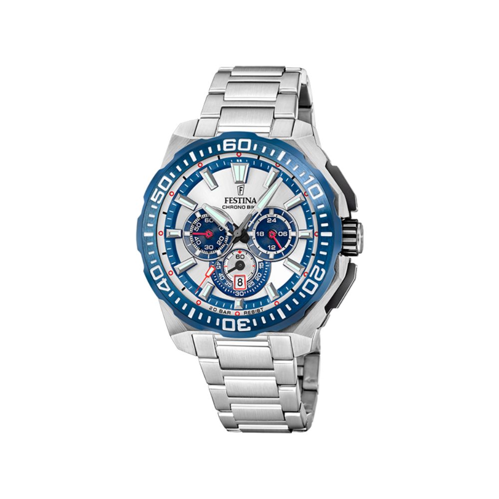 Festina Chrono Bike Grau Stahl Quarz 45.5 mm Uhr