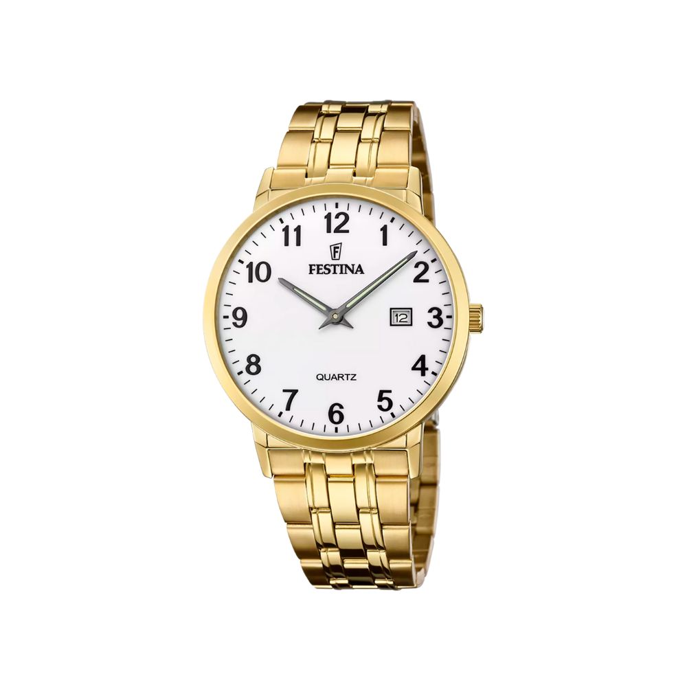 Festina Classics Weiß Stahl Quarz 40 mm Uhr