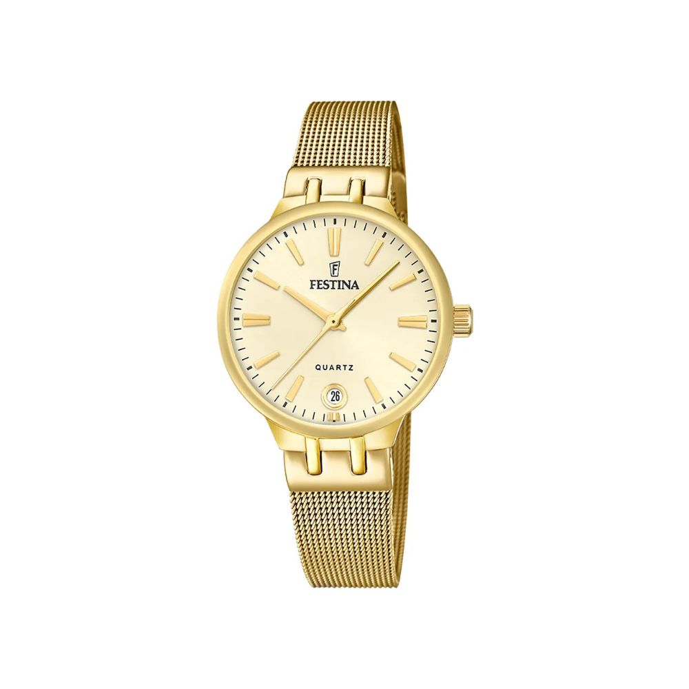 Festina Mademoiselle Beige Steel Quartz 33mm Watch