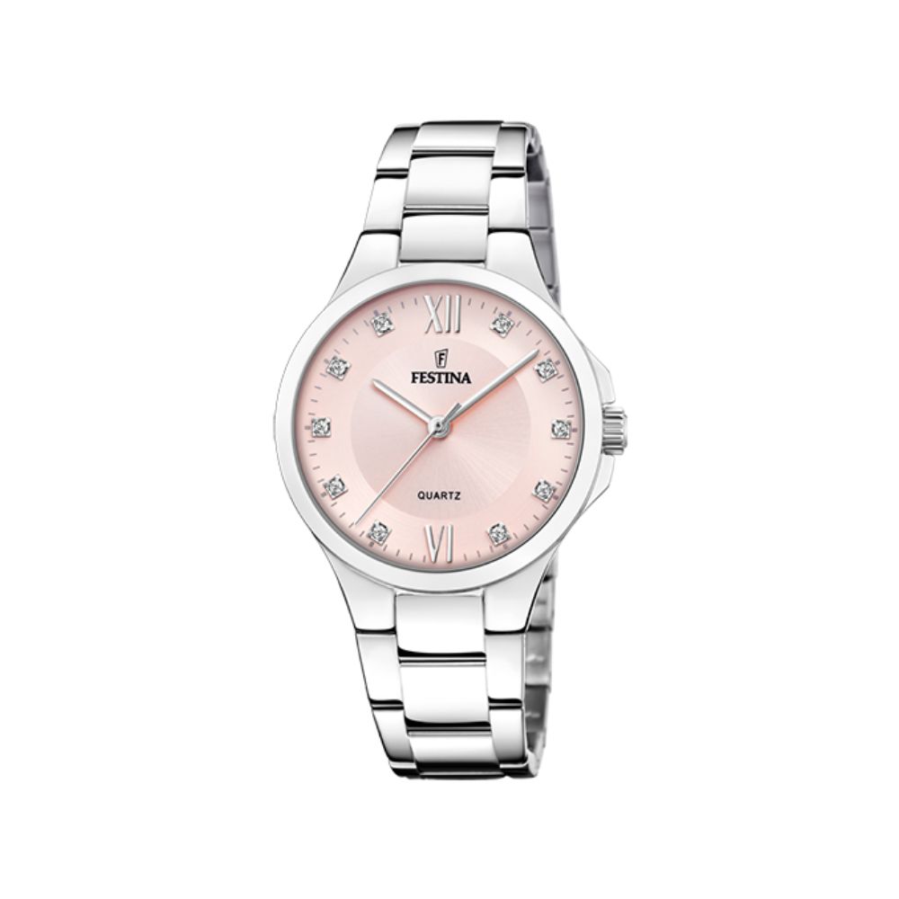 Festina Mademoiselle Rosa Steel Quartz 34mm Watch