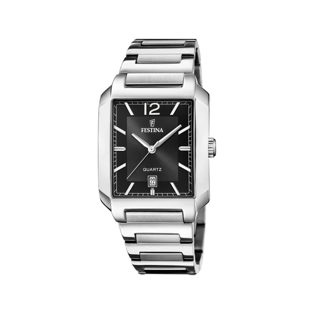 Festina On The Square Schwarz Stahl Quarz 36 mm Uhr