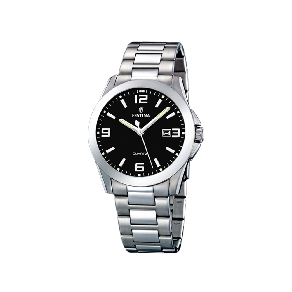 Uhr Festina Quartz Schwarz Swiss Made 35 mm