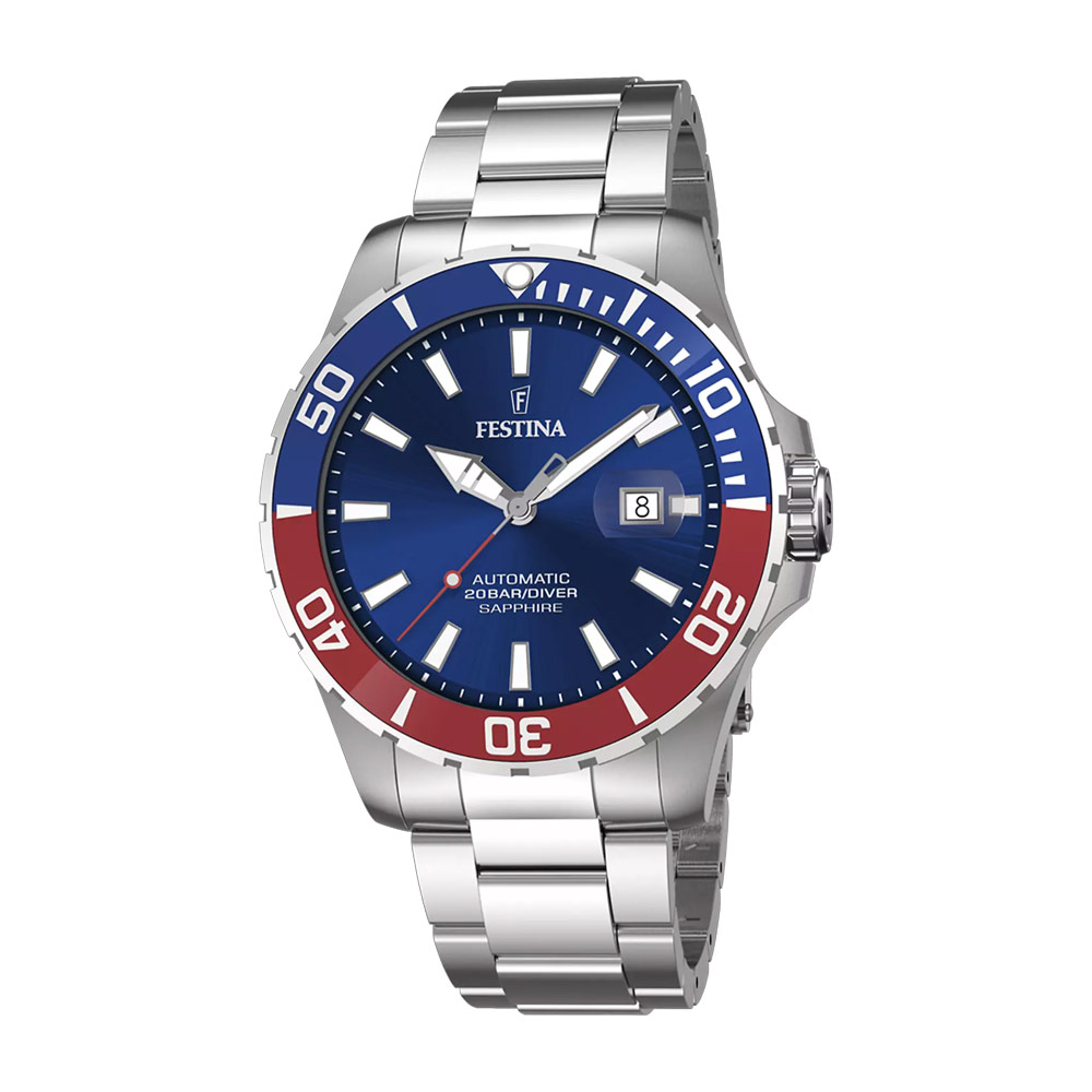 Festina Blaue und Rote Uhr 44mm Festina Blaue und Rote Uhr 44mm