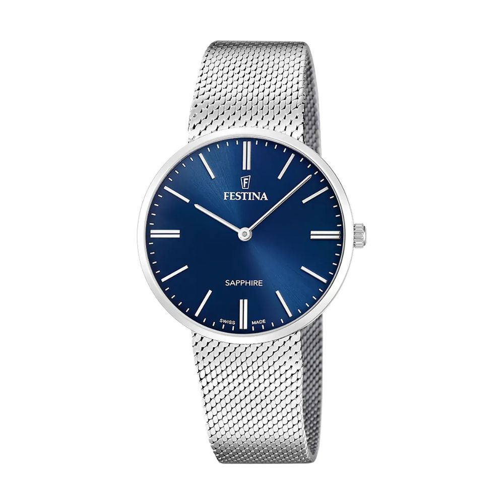 Orologio Festina Swiss Made Blu Acciaio Quartz 39 mm Orologio Festina Swiss Made Blu Acciaio Quartz 39 mm