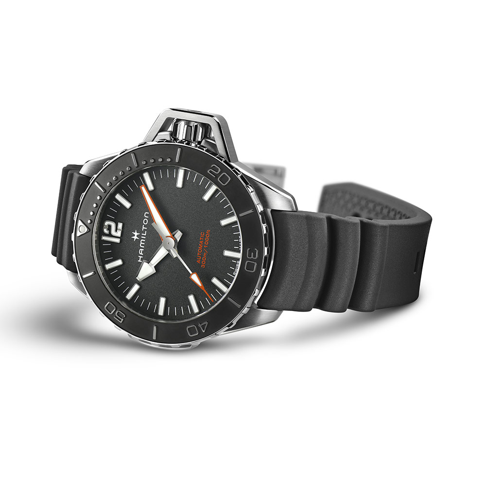 Orologio Hamilton Khaki Navy Frogman Auto Nero 46 mm