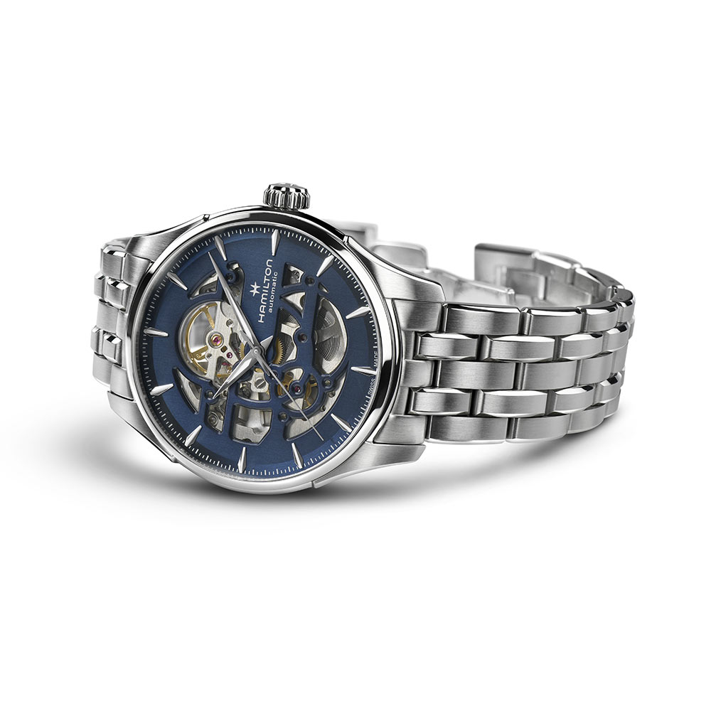 Hamilton Jazzmaster Skeleton Auto Blau 40 mm Uhr