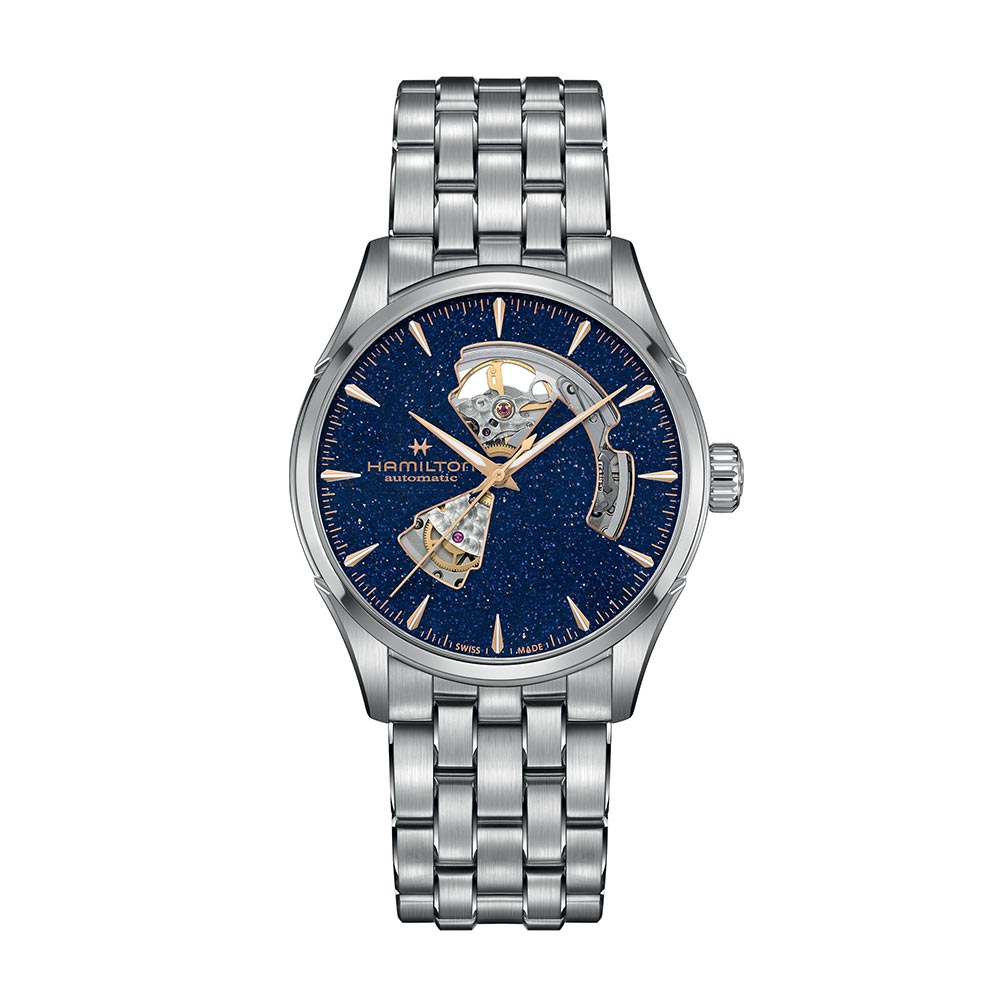 Orologio Hamilton Jazzmaster Open Heart Blu Cosmo Acciaio 42 mm