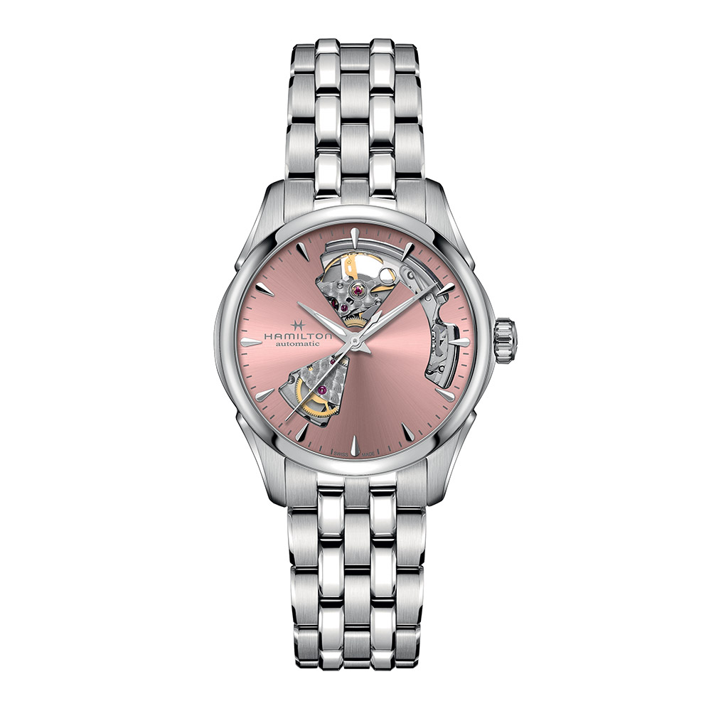 Orologio Hamilton Jazzmaster Open Heart Lady Auto Rosa 36 mm