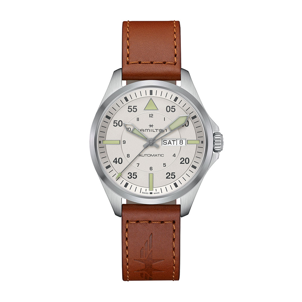 Hamilton Uhr Khaki Aviation Pilot White Auto 42mm