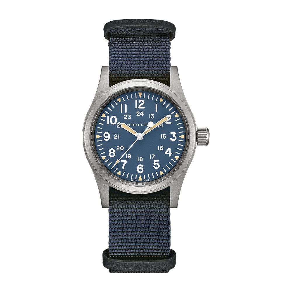 Orologio Hamilton Khaki Field Mechanical Blu 38 mm