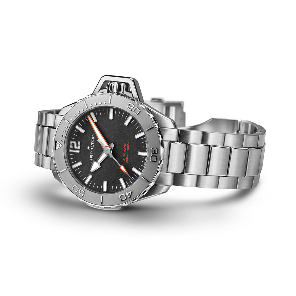 Hamilton Khaki Navy Frogman Automatikuhr Stahl 41 mm