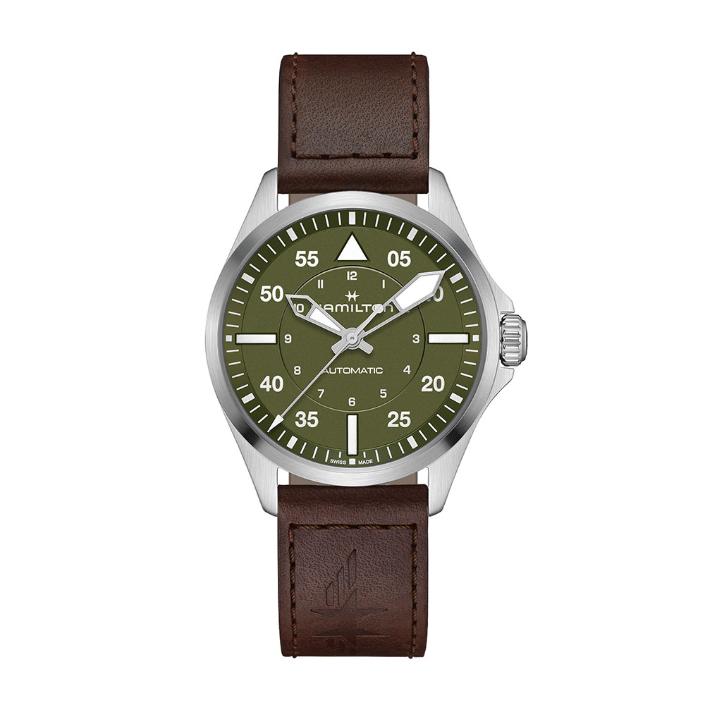 Orologio Hamilton Khaki Aviation Pilot Verde Auto 39 mm