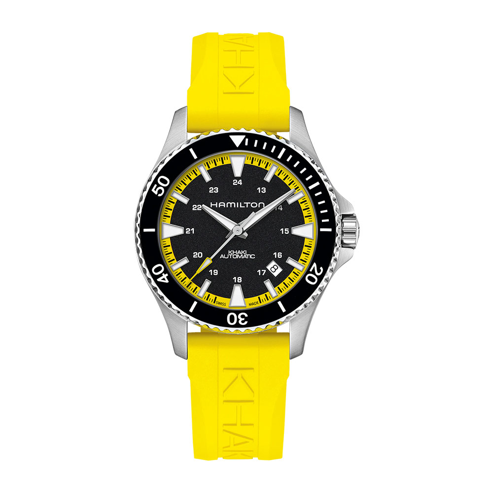 Orologio Hamilton Khaki Navy Scuba Auto Caucciu Giallo 40 mm