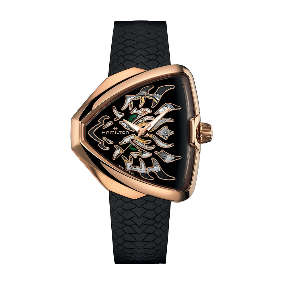 Hamilton Ventura Dragon Skeleton Auto Rosa 42,5 x 44,6 mm Uhr