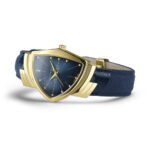 Hamilton Ventura Quarz Gold Blau 32,3 x 50,3 mm Uhr