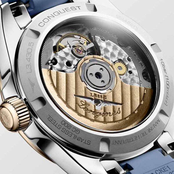 Longines Conquest Blu Caucciu Automatikuhr 34 mm