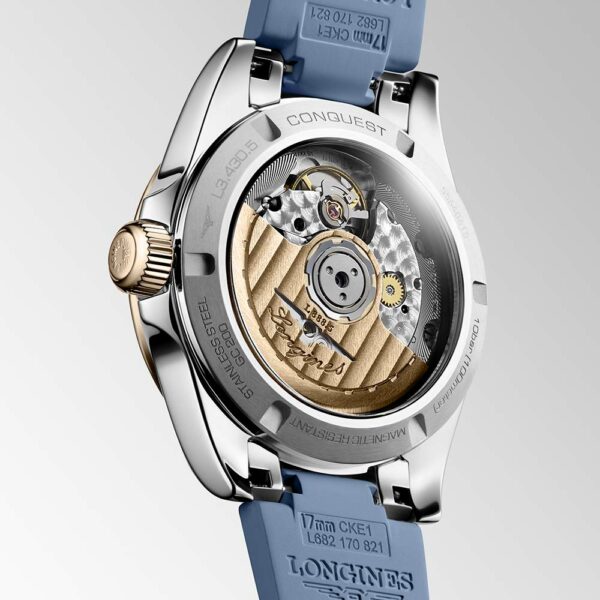Longines Conquest Blu Caucciu Automatikuhr 34 mm