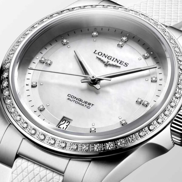 Longines Conquest Weiß Automatik 34 mm Uhr