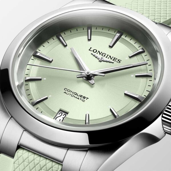 Longines Conquest Verde Caucciu Automatikuhr 34 mm