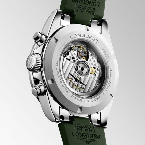 Longines Conquest Chronograph Weiß und Grün Uhr 42 mm
