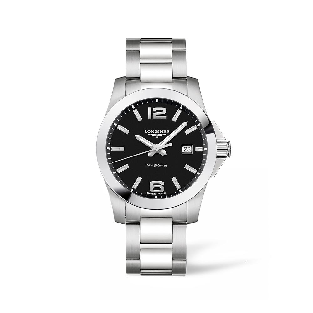 Longines Conquest Black Quartz 41mm Watch