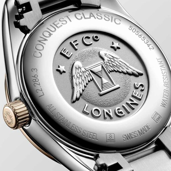 Longines Conquest Classic Rosa Uhr mit Perlmutt und Quarz Diamanten 29,5 mm