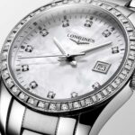 Longines Conquest Classic Quarz Weiß Perlmutt Stahl Uhr