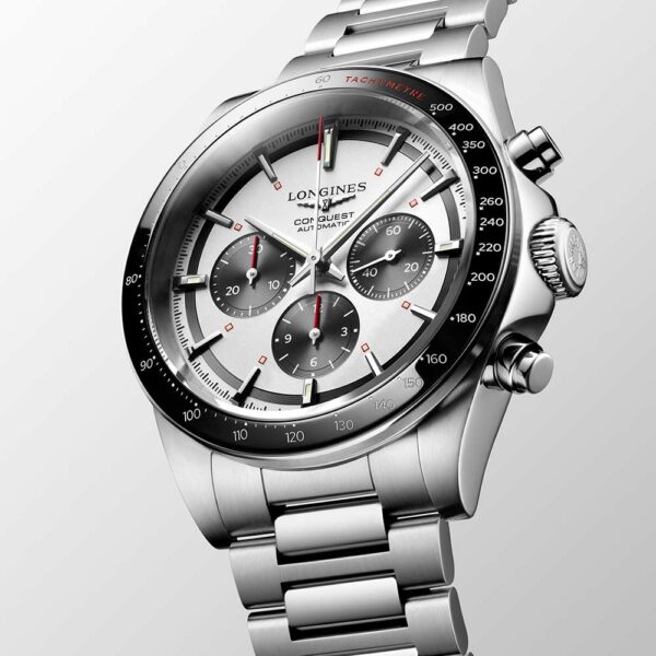 Longines Conquest Chronograph Black and White 42mm Watch