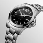 Longines Uhr Conquest Quarz Schwarz Stahl 41 mm