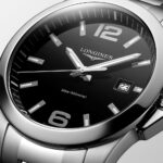 Longines Uhr Conquest Quarz Schwarz Stahl 41 mm