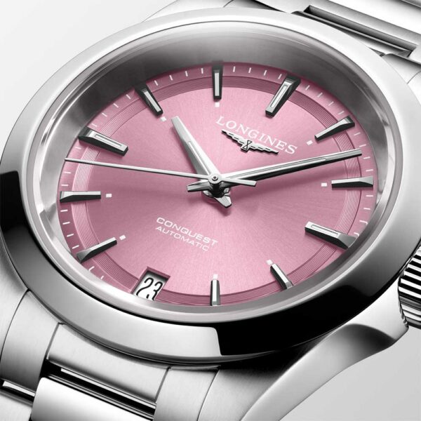 Longines Uhr Conquest Sunray Rosa Automatik 34 mm
