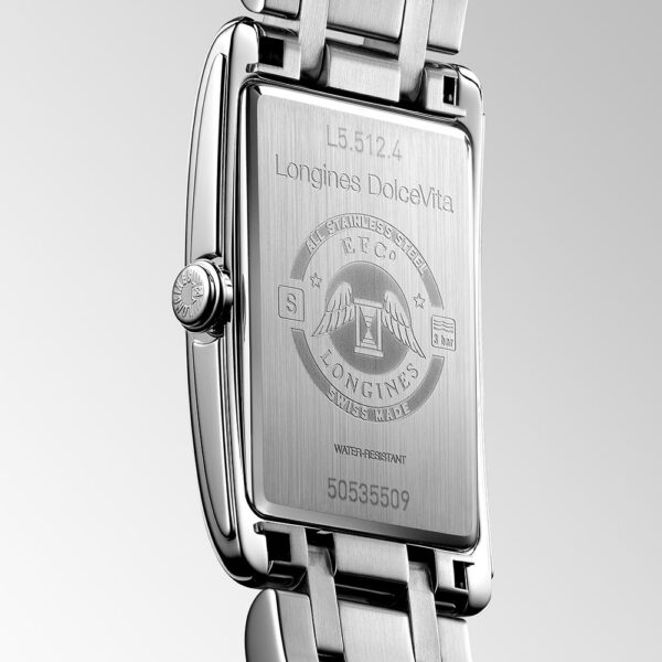 Longines DolceVita Quarz Weiß Stahl Uhr 23,30 mm x 37 mm