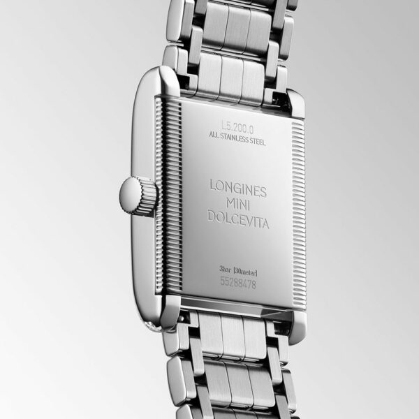 Longines Mini Dolcevita Quarzuhr Silber mit Diamanten 21,5 x 29 mm