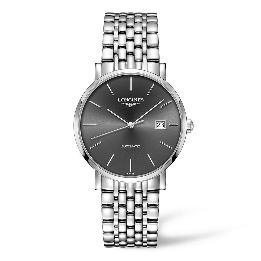 Longines Elegant Collection Grau Automatik 39 mm Uhr