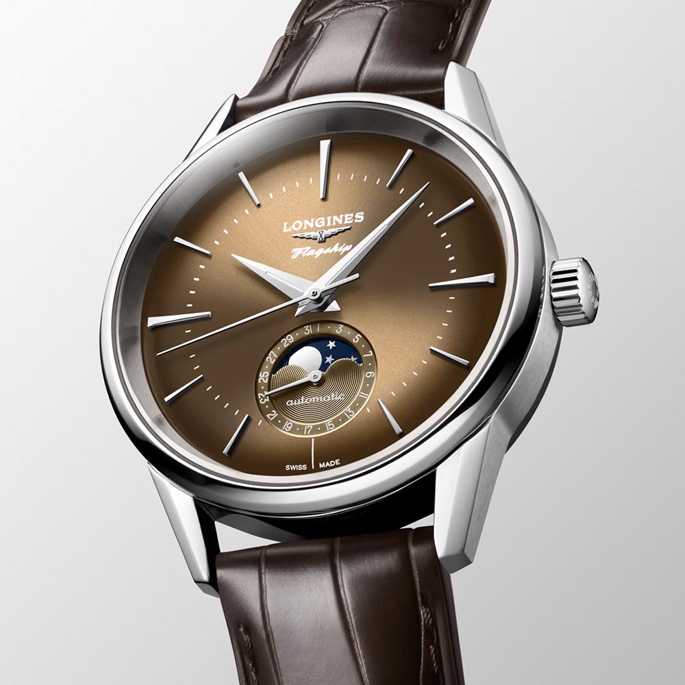 Orologio Longines Flagship Heritage Beige Fasi Lunari 38,5 mm