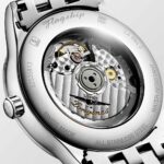 Longines Flagship Automatikuhr aus schwarzem Stahl mit Sonnenschliff 40 mm