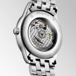 Longines Flagship Automatikuhr aus schwarzem Stahl mit Sonnenschliff 40 mm