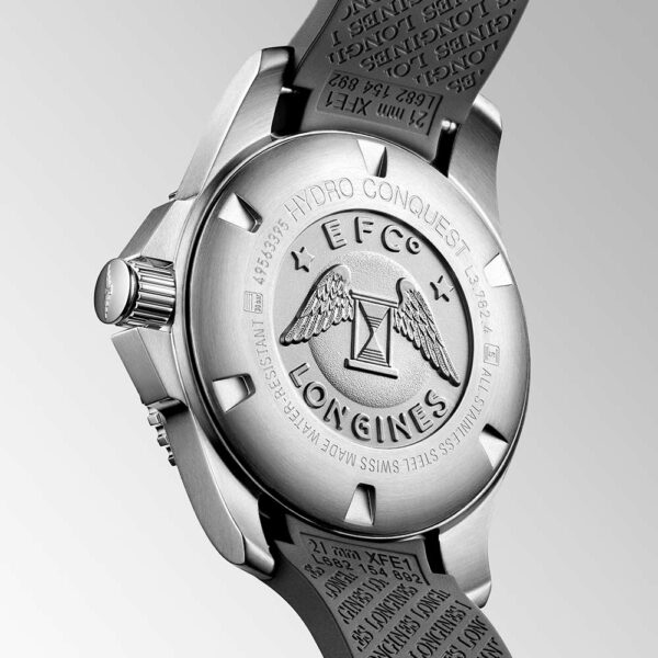 Longines Hydroconquest Grau Automatikuhr 41 mm Kautschukband