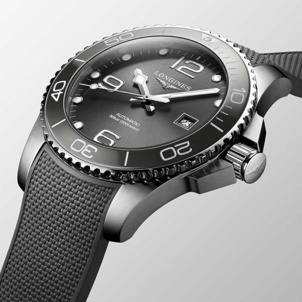Longines Hydroconquest Grau Automatikuhr 41 mm Kautschukband