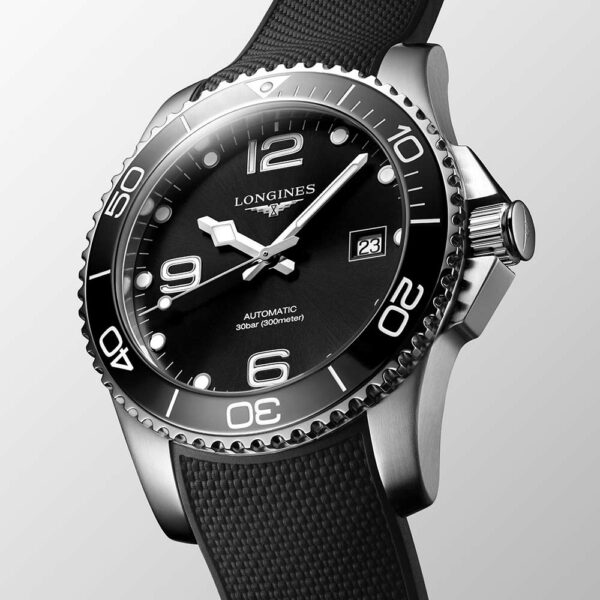 Longines Hydroconquest Automatikuhr Schwarzer Kautschuk 41 mm