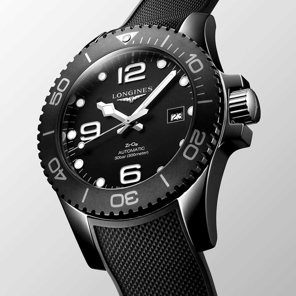 Longines Hydroconquest Automatikuhr Schwarzer Kautschuk 43 mm