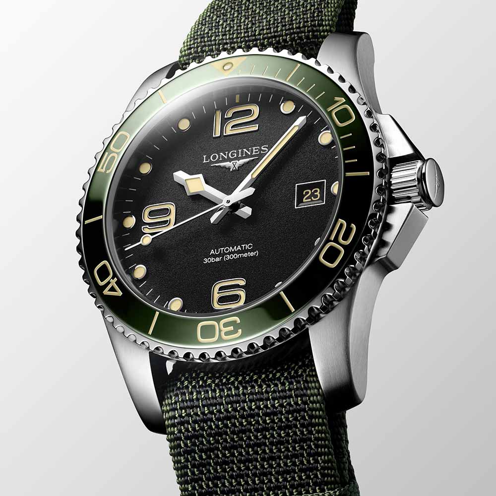 Longines Hydroconquest Automatik Grün Nato 41 mm Uhr