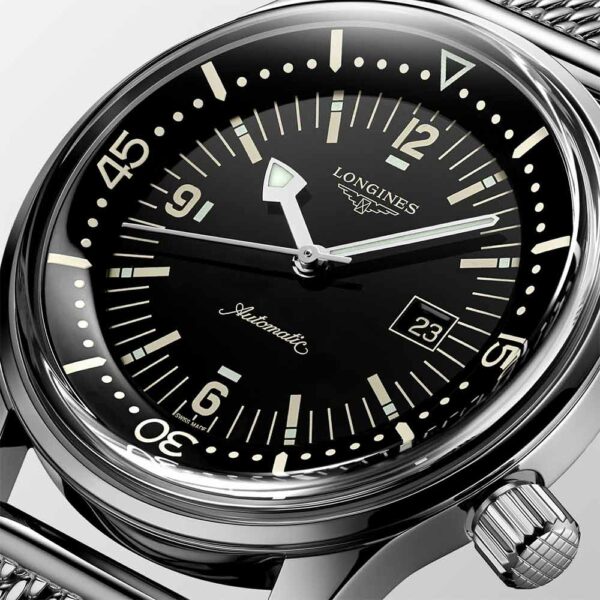 Longines Legend Diver Automatikuhr schwarz Milan 36 mm