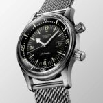 Longines Legend Diver Automatic Black Mesh Milan 36mm Watch