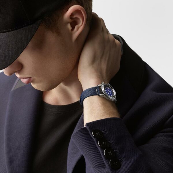 Longines Legend Diver Automatik Stahl Blau Leder 36 mm Uhr