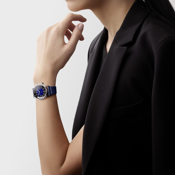 Longines Legend Diver Automatik Stahl Blau Leder 36 mm Uhr