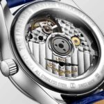 Uhr Longines Master Collection Lunar Phases Stahl Blau Leder 34 mm