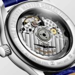 Longines Master Collection Automatikuhr aus Perlmuttleder Blau 34 mm