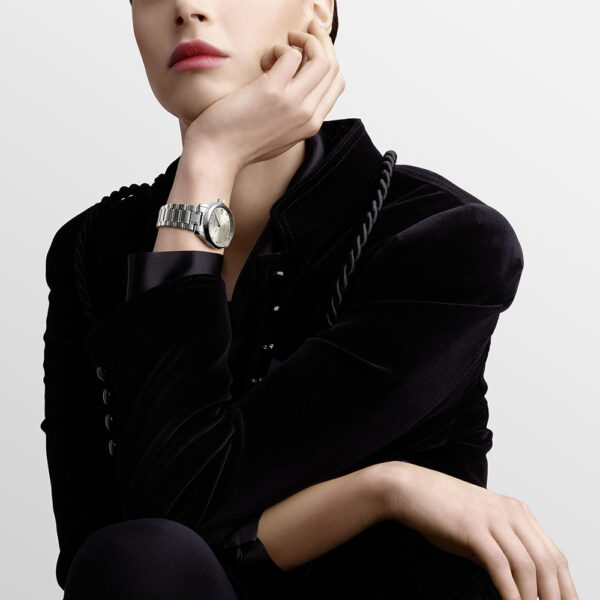 Longines Master Collection Automatikuhr aus Stahl Beige 34 mm